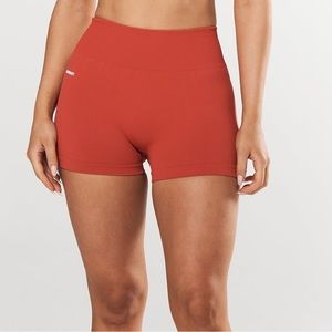 SECONDLEFT SEAMLESS MINI BIKER SHORTS - Red